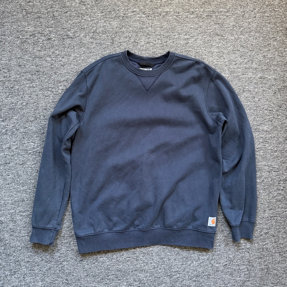 Carhartt Sweater Men’s Dark Blue Size Large Loose Fit